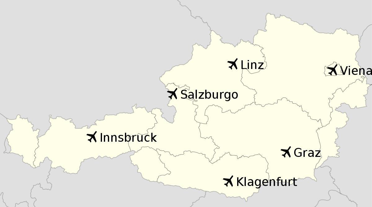 aerodrome u austriji mapu