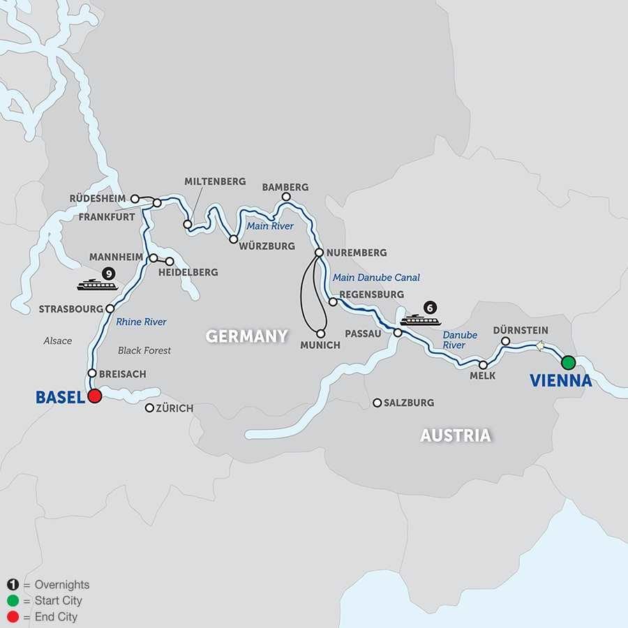 mapa austrije reke