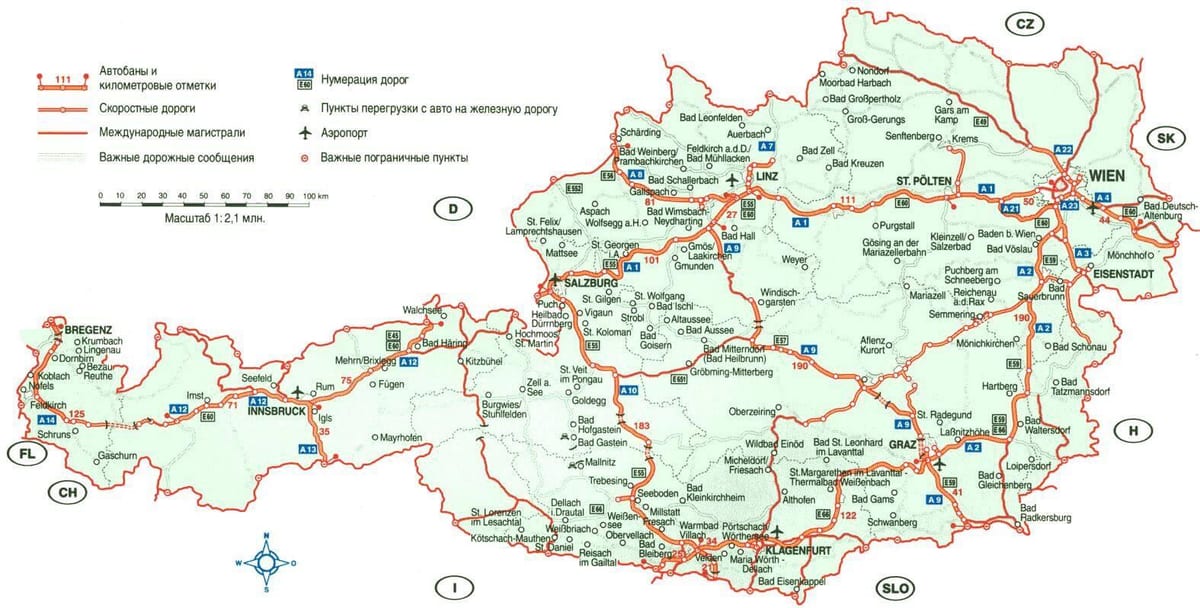 austrije putovanja mapu