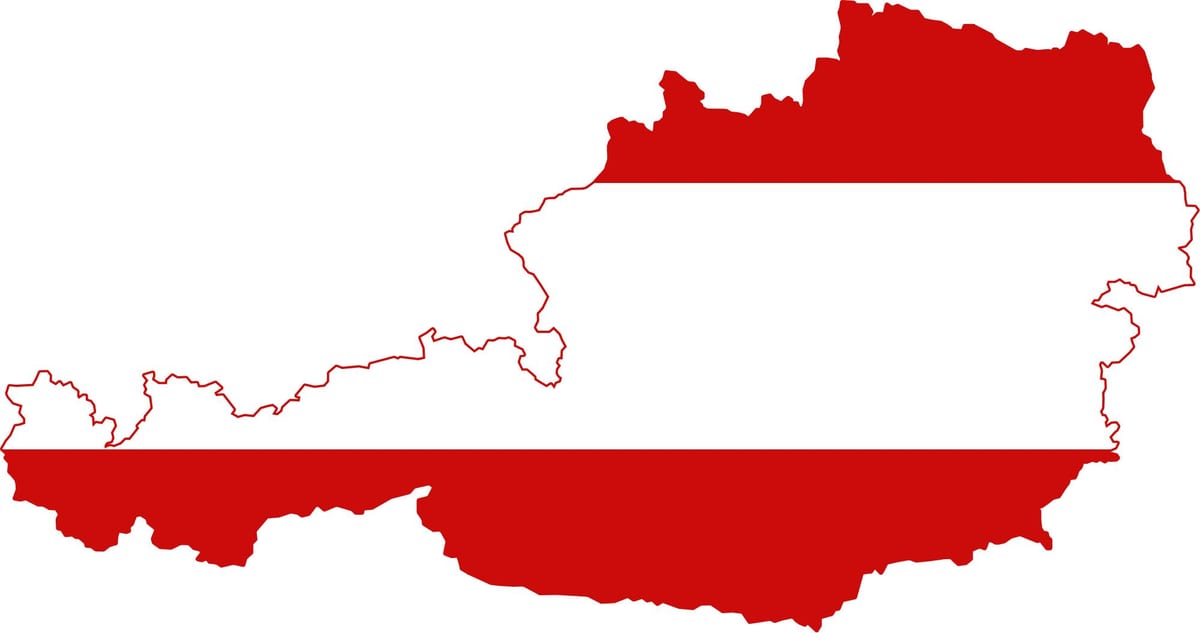 austrije mapu zastavu