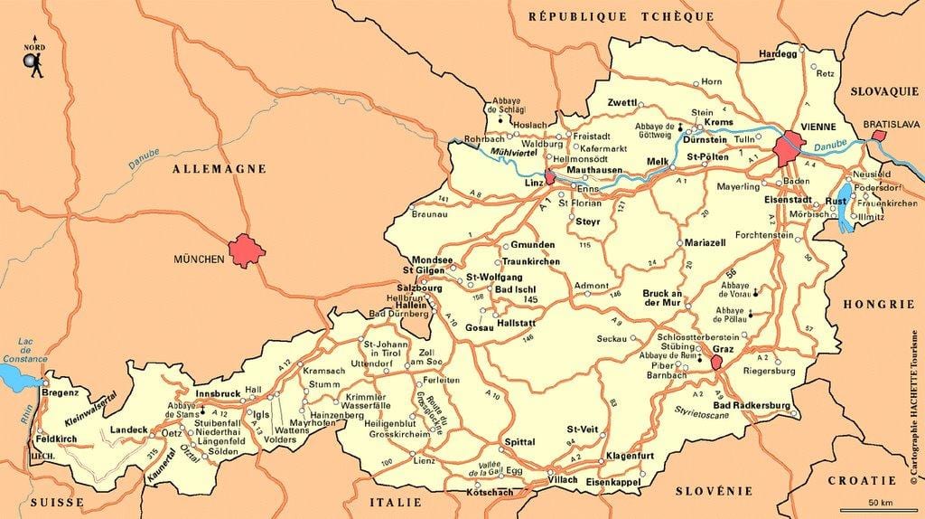 mapa beč austrije