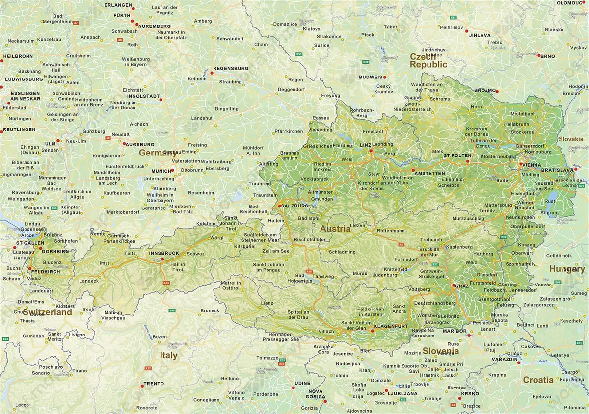 mapa bruck austrije