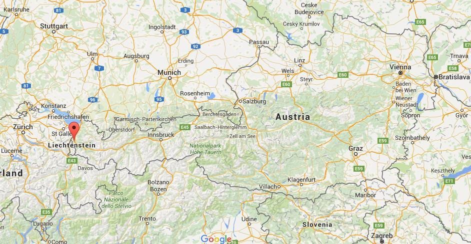 mapa feldkirch austrije