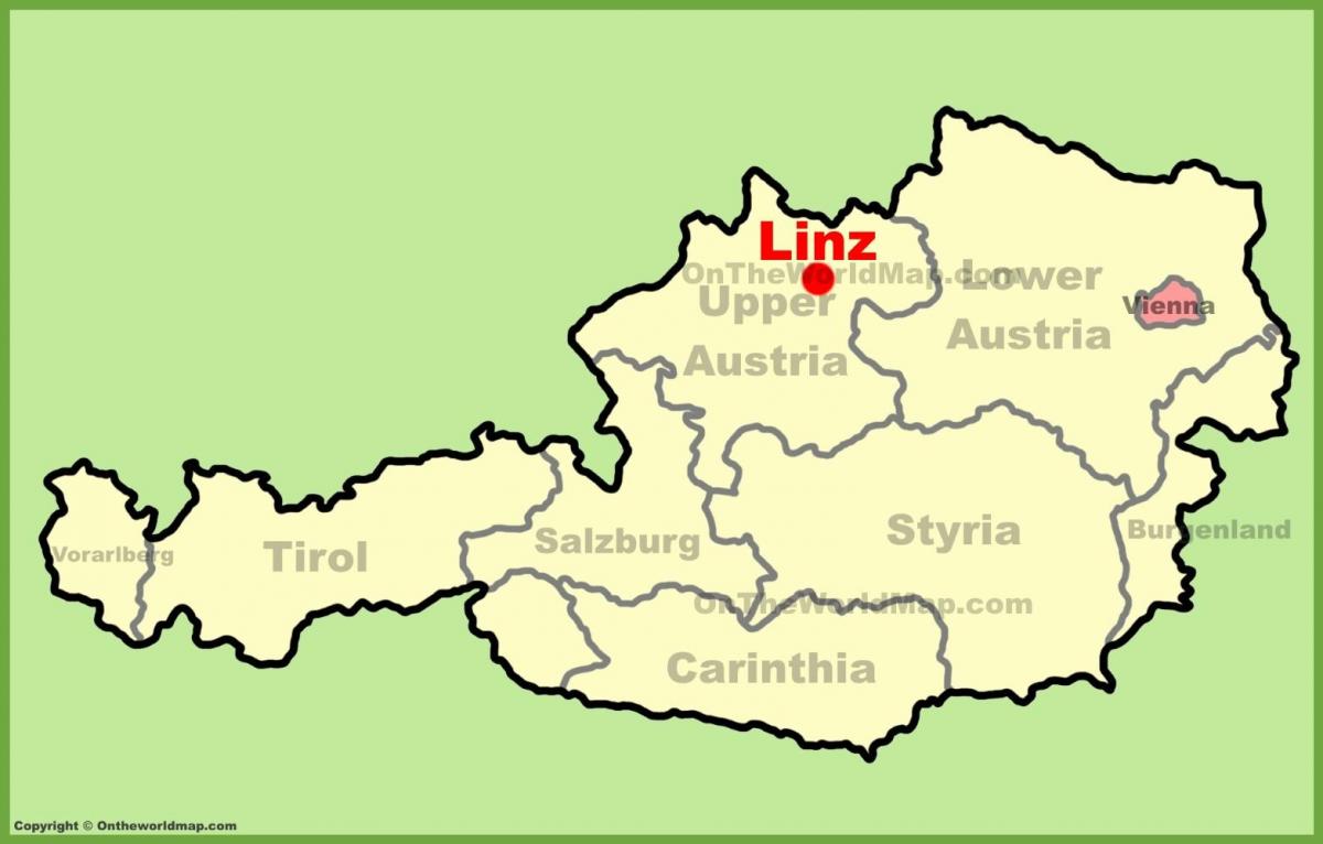mapa linz austrije