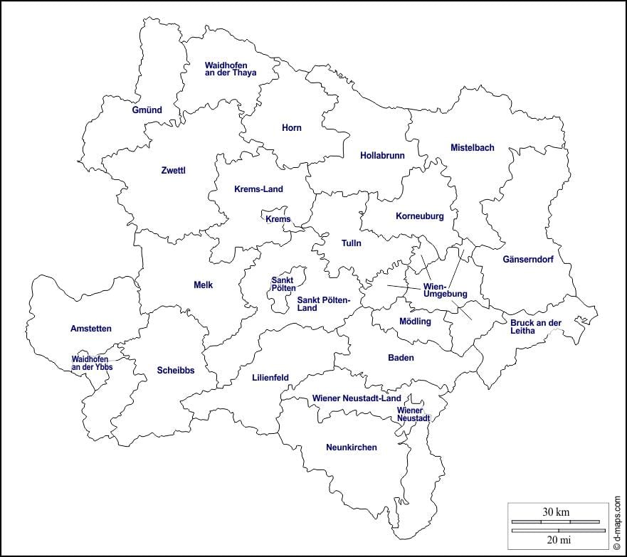 mapa modling austrije