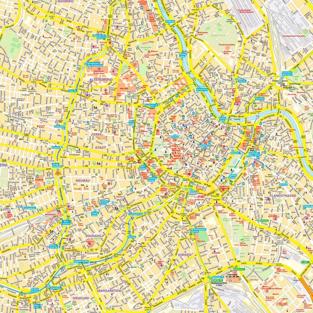 grad ulična mapa beča austrije