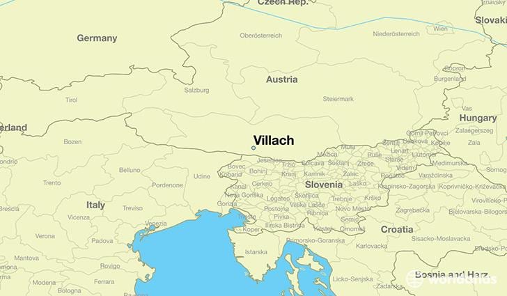 mapa villach austrije