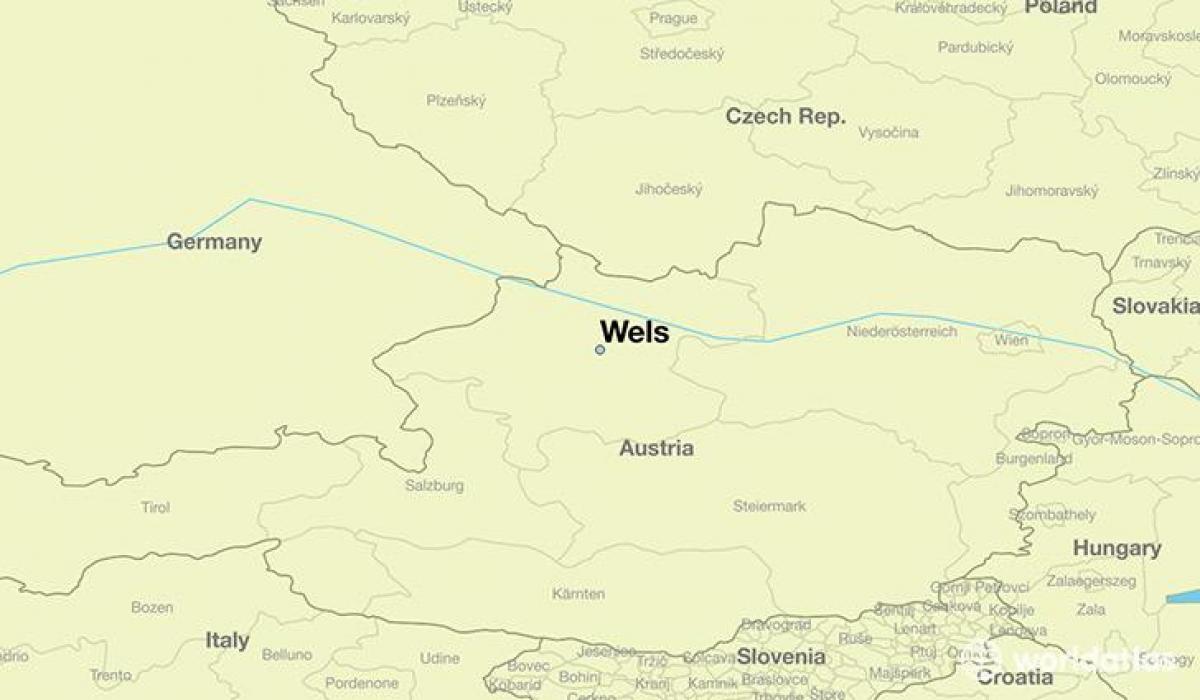 mapa wels austrije