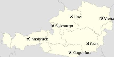 Aerodrome u austriji mapu