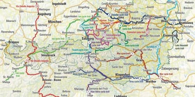 Mapa austrije biciklizma