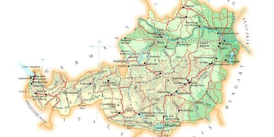 Mapa austrije elevacija