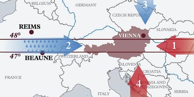 Mapa austrije klime