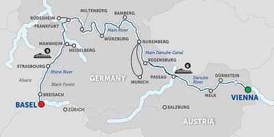 Mapa austrije reke