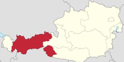 Tirol austrije mapu