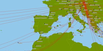Austrijski airlines let mapu