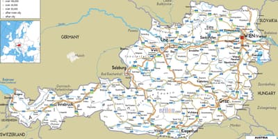 Mapa je austrijski rutu
