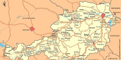 Mapa beč austrije