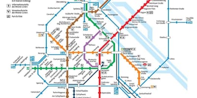 Beču austrije mapa metroa