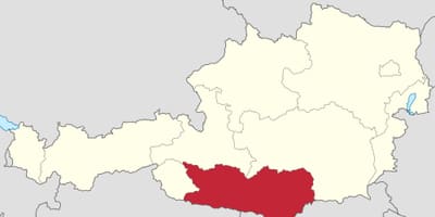 Mapa karnten austrije 
