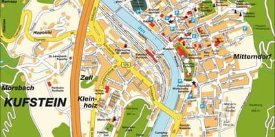 Mapa kufsteinu austrije