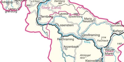 Mapa steyr austrije 