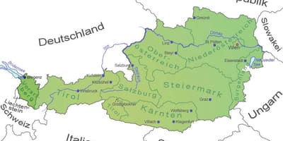 Mapa vorarlberg austrije