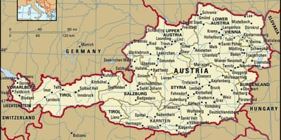 Mapa zamkovima u austriji